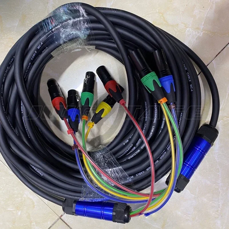 Wysokiej jakości kabel audio Premium 1/2/3 m - 4-kierunkowy wielordzeniowy kabel sygnałowy DMX512 oświetlenia scenicznego