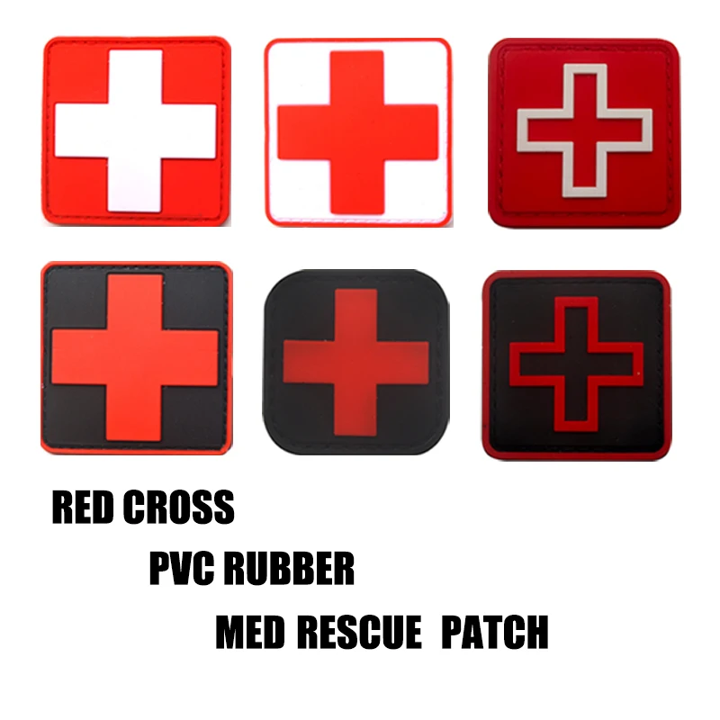 Multiple Type Rescue MEDIC First Aid Combat Rubber Cross Military EMT Reflective IR Paramidic Patch For Bag Cloth Doctor