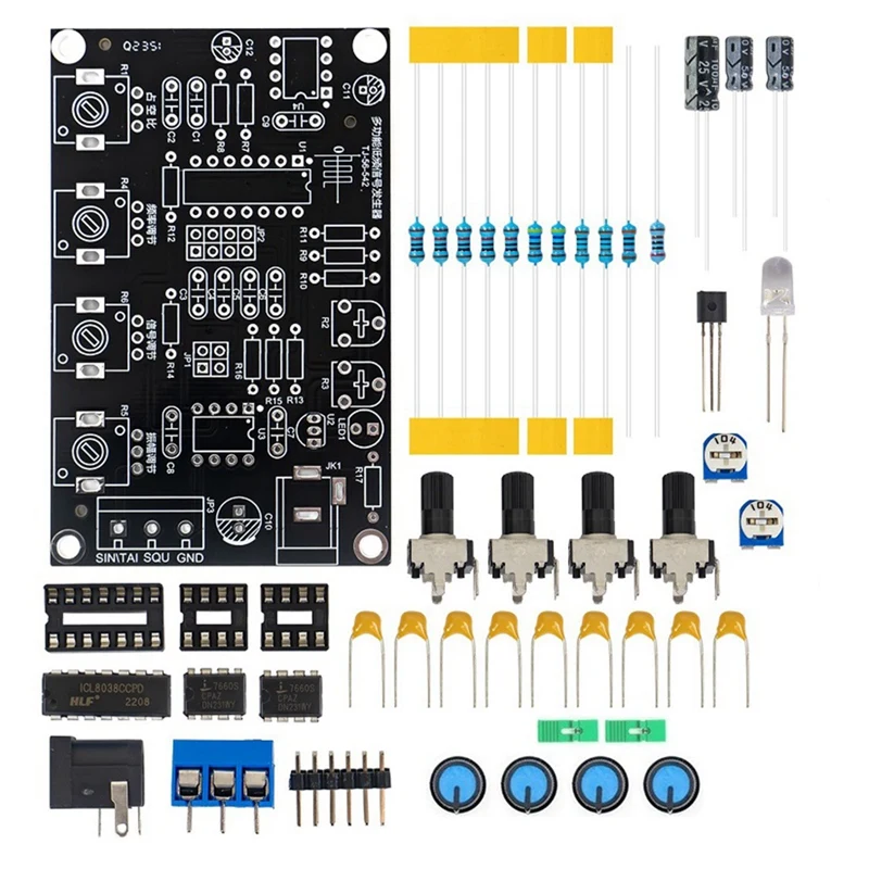 

ICL8038 Function Signal Generator Module Sine Square Triangle Signal Generators DIY Welding Practice Kit