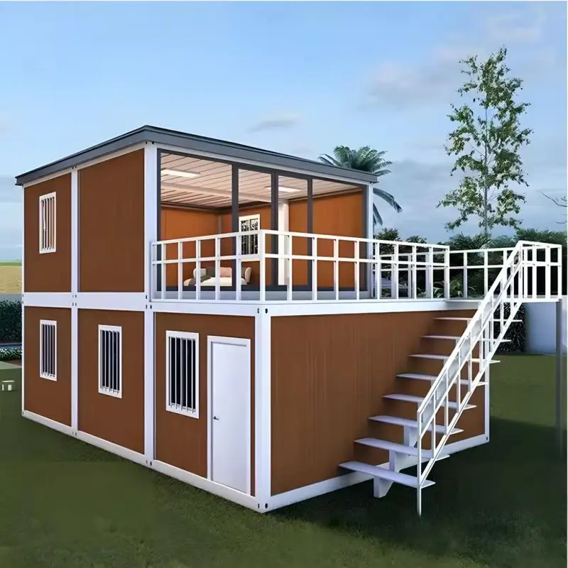 Casa Contenedor Moderna Personalizada, Estructura de Acero, Casa Prefabricada Económica para Hoteles, Resorts, Alojamiento de Personal en Áreas Remotas