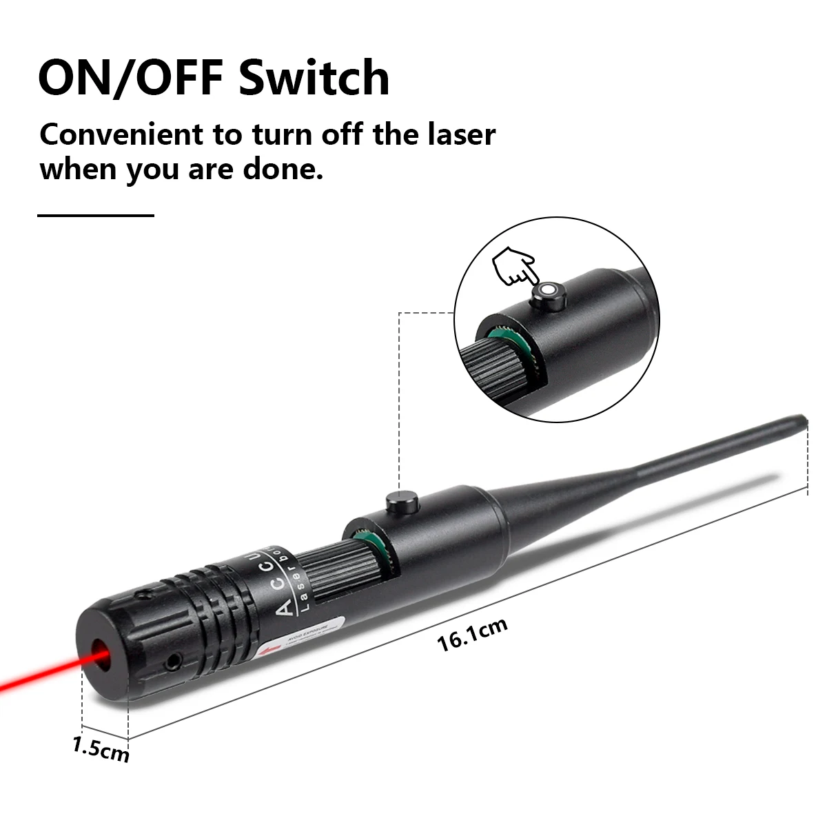 18 Adapter Green Red Laser Bore Sight Kit for .177 .22 22LR .64 .78 12GA Caliber for Pistol Rifle Shotgun Boresighter Collimator