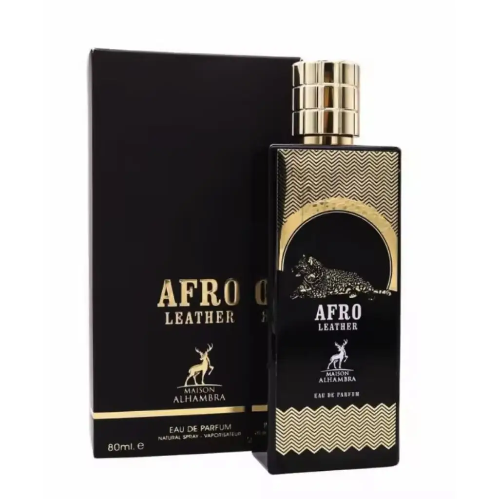 Afro Leather Eau de Parfum para Hombre - Maison Alhambra  fragancia de cuero atrevida y especiada