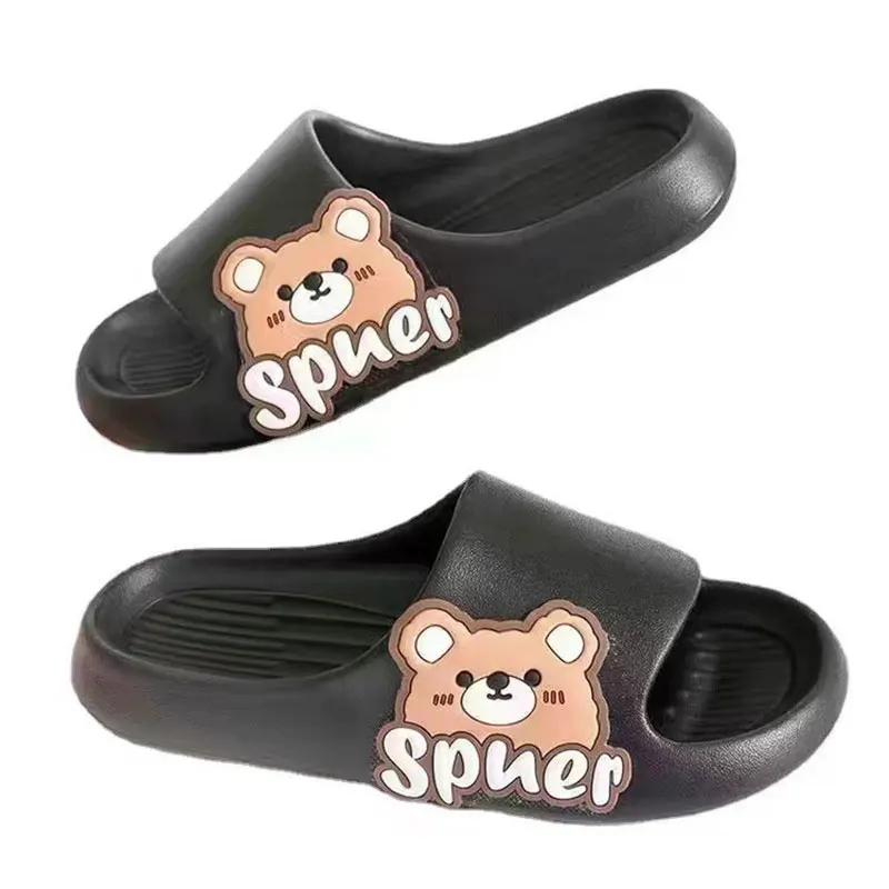 Cartoon Side Bear Slippers Women's Home Indoor Casual Slippers