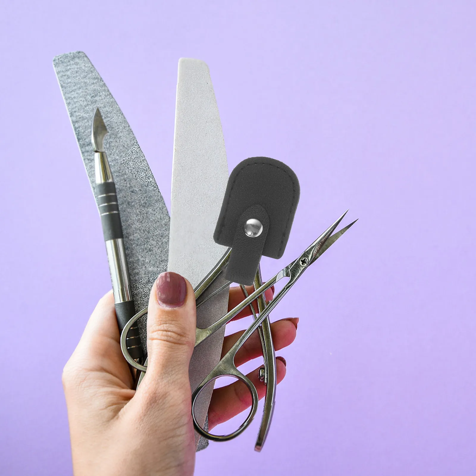 

Чехол для маникюрных и педикюрных ножниц, защитный чехол для кусачек для кутикулы из ПУ, держатель для хранения, чехол для кусачек для кутикулы, принадлежности для маникюрного салона