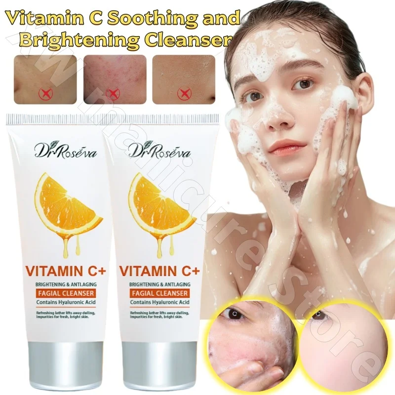 

Vitamin C Facial Cleanser Deep Cleansing Oil Control Moisturizing Brightening Soothing Sensitive Facial Cleanser 100g