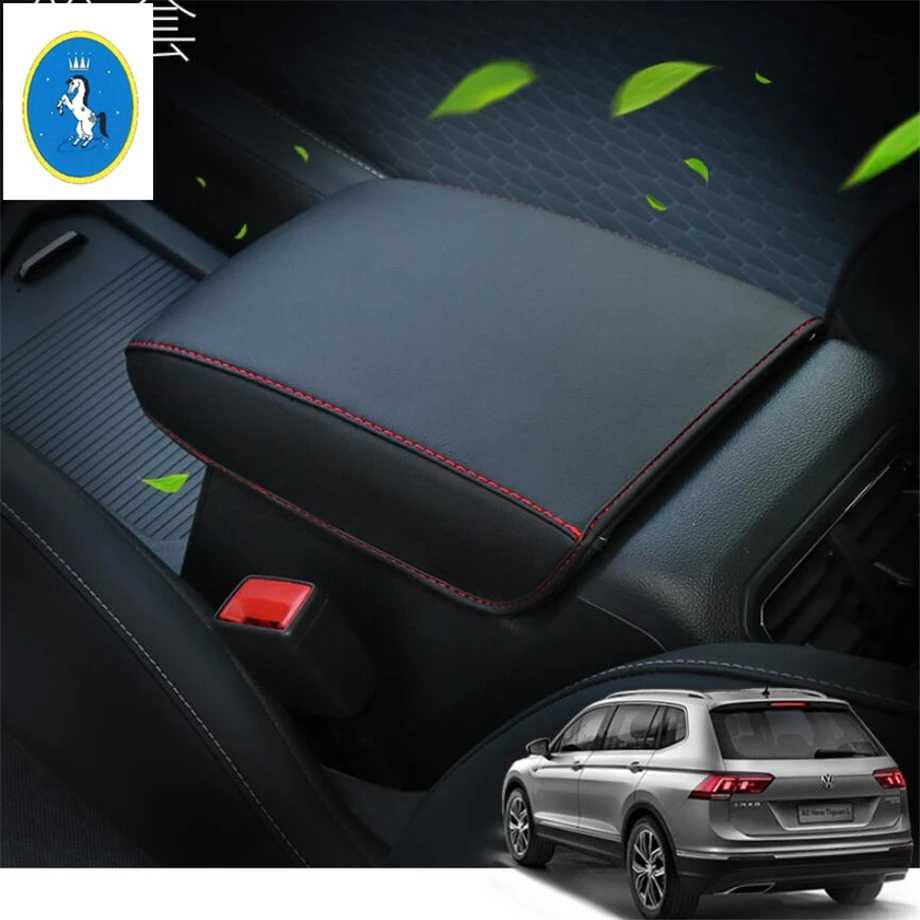 Central Control Armrest Box Cushion Mat Pad Holster Protection Cover For Volkswagen VW Tiguan MK2 2016-2023 Accessories Interior