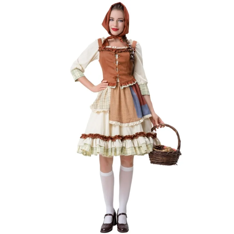 大人女性用シサスコスプレ衣装赤ずきんちゃん農場メイドドクター遊び心のある衣装カントリーエステートアンサンブル