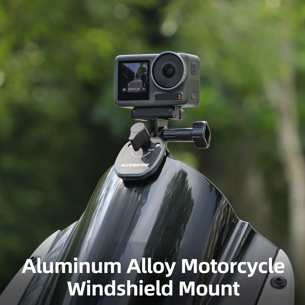 A59E  Motorcycle Windscreen Clamp Mount Accessories for Action GO Series Action Camera