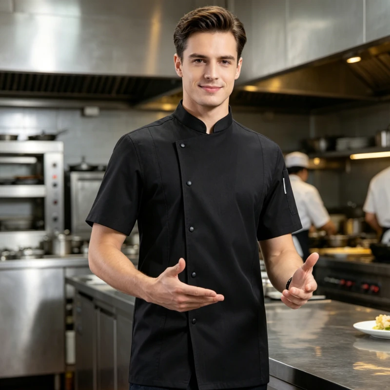 

Uisex Chef's Uniform Is Suitable for Various Scenarios Such As Hotels, Restaurants, Hotels, Bakeries, Etc. Kitchen Uniforms