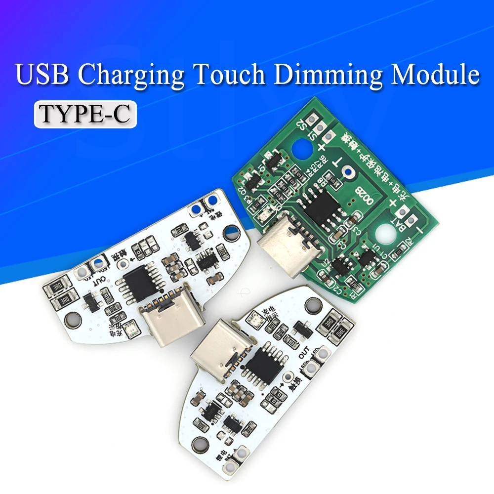 Type-C Table Lamp Circuit Board USB Charging Three Gear Stepless Dimming Led Touch Small Night Lamp Control Module