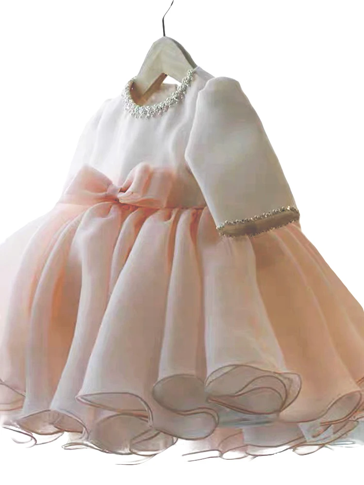 Vestido de satén de flores para niños pequeños, bonito vestido hasta la rodilla para ceremonias de cumpleaños, bodas y fiestas de 1 a 9 años, primavera 2023