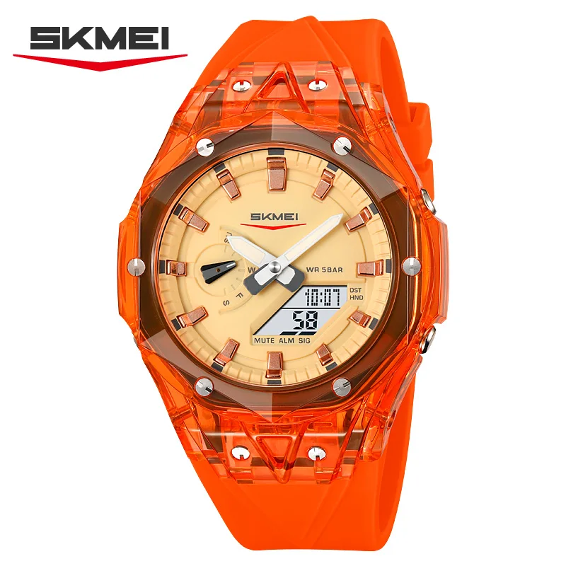 SKMEI 2411 Electronic Watch Fashion Sport Men's Wristwatch Daylight Saving Time Countdown Digital Watch Waterproof 5Alarm Clock