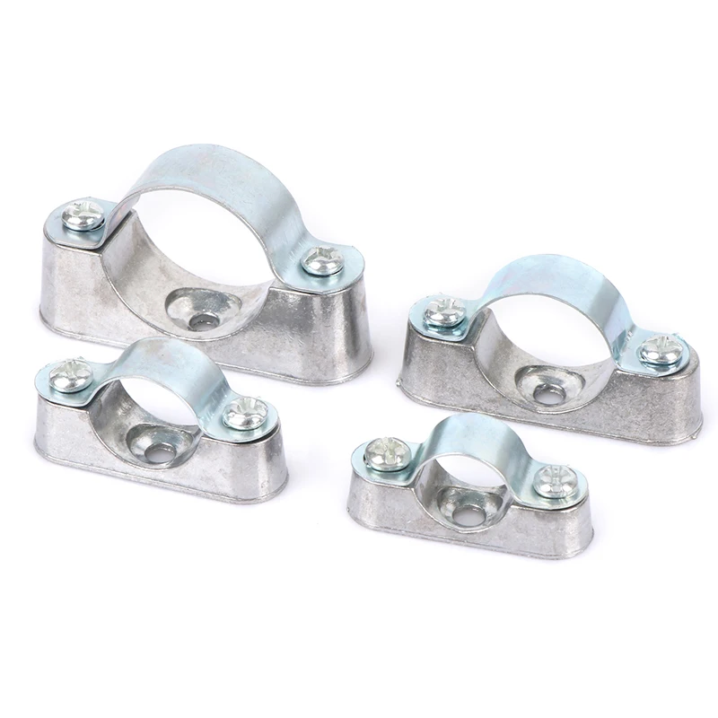 Braçadeira de tubo com parafuso da parede, Saddle Card Line, Wall Yards Away, Clip, 16mm, 20mm, 25mm, 32mm, 5pcs