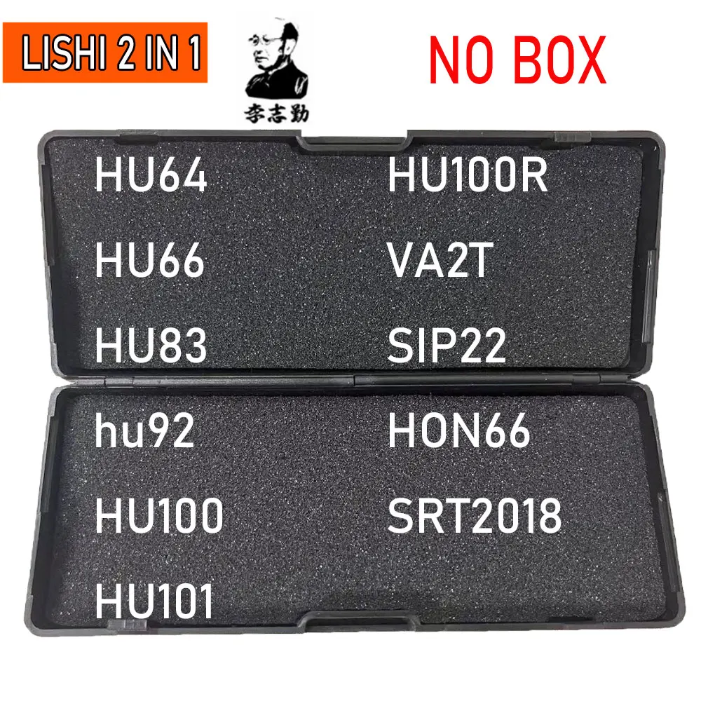 

No box Lishi Tool 2 in 1 HU64 HU66 HU83 HU92 HU100 HU101 HU100R HON66 VA2T SIP22 VA2T SRT2018 Locksmith Tool for Auto Tools