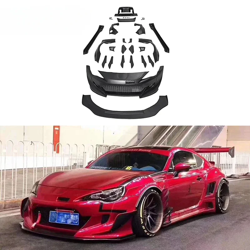 

High Quality V3 Rocket Bunny Style Wide Body GT86 Body Kit For Toyota GT86 BRZ ZN6 ZD6 FR-S Front Bumper Auto Performance Kit