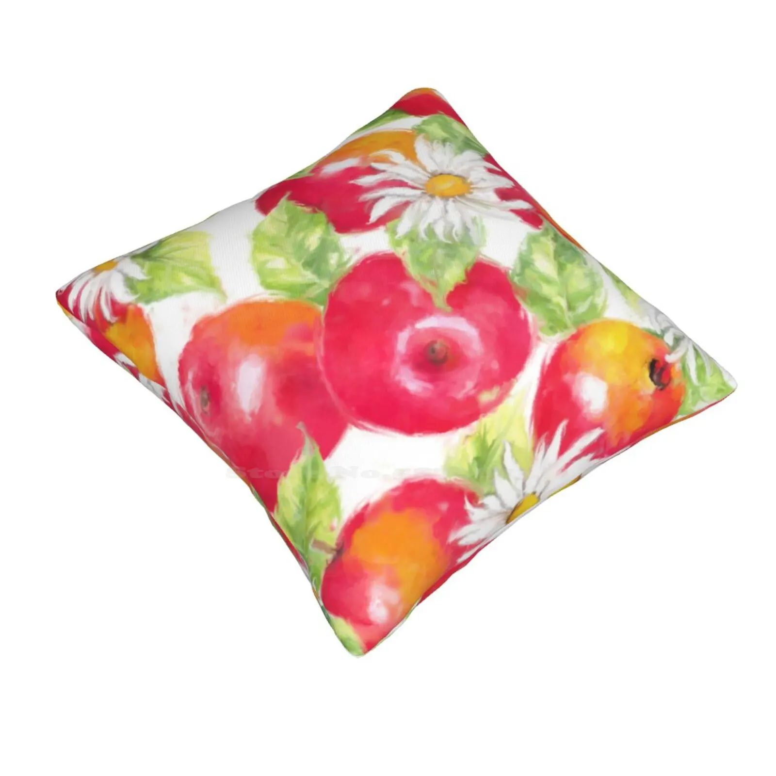 And Daisies In Loose Watercolor Design Bedroom Office Hug Pillowcase Tinaveenstra Watercolour Handdrawn Fruit Flora Nature