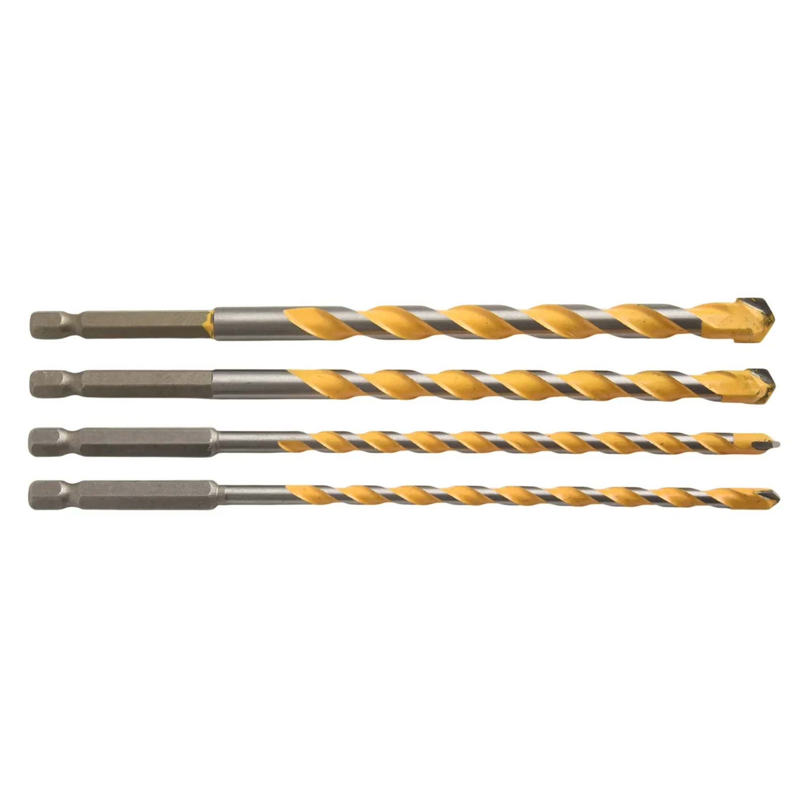 Brandnew คาร์ไบด์เจาะ Bit Hex Shank 1/4 \\\\\\\ "Hex Shank 4 ชิ้น 5/6/8/10 มิลลิเมตรความต้านทานการสึกหรอสําหรับ Masonary คอนกรีตอิฐ