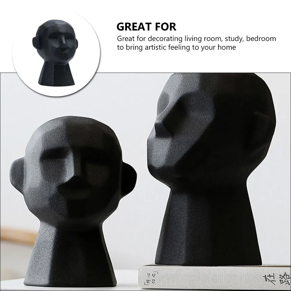 

Office Desktop Decoration Ceramic Adornment Fake Vase Creative Artware Black Home Craft