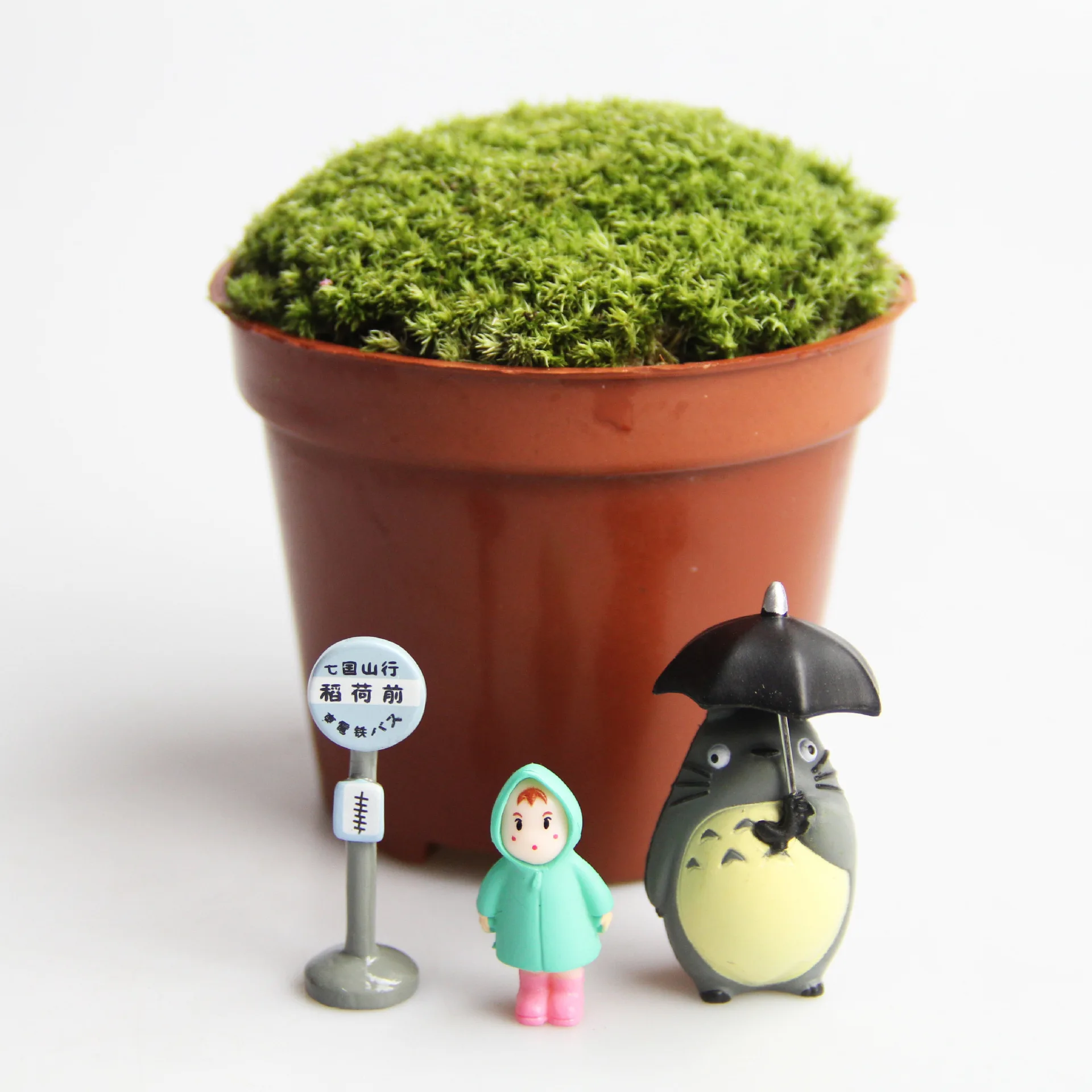 3-5 سنتيمتر 3 قطعة/الوحدة توتورو لطيف فتاة صغيرة صغيرة البلاستيك الحرفية تمثال الديكور مصغرة الجنية حديقة حلية قلادة #5