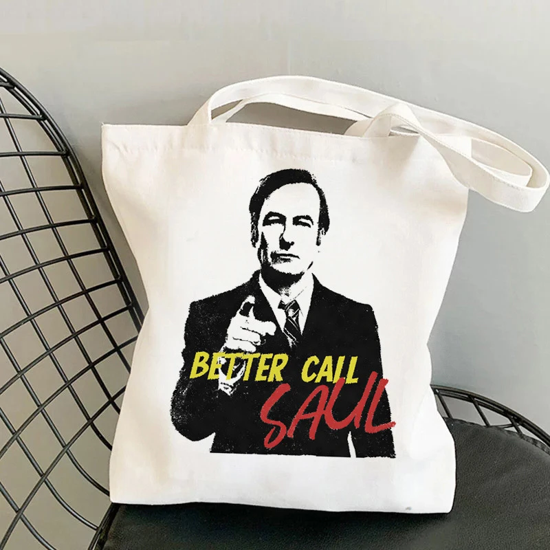 Better Call Saul Shopper Bags Shopping Bag Tote Bag TV Show Breaking Shoulder Bag Canvas Bags Large Capacity College Handbag