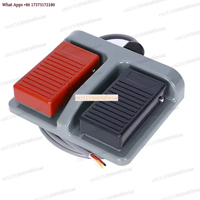 Double Pedal Foot Switch Plastic MDFS-65 Momentary Control 10A 250VAC With Wire For Machinery Equipment
