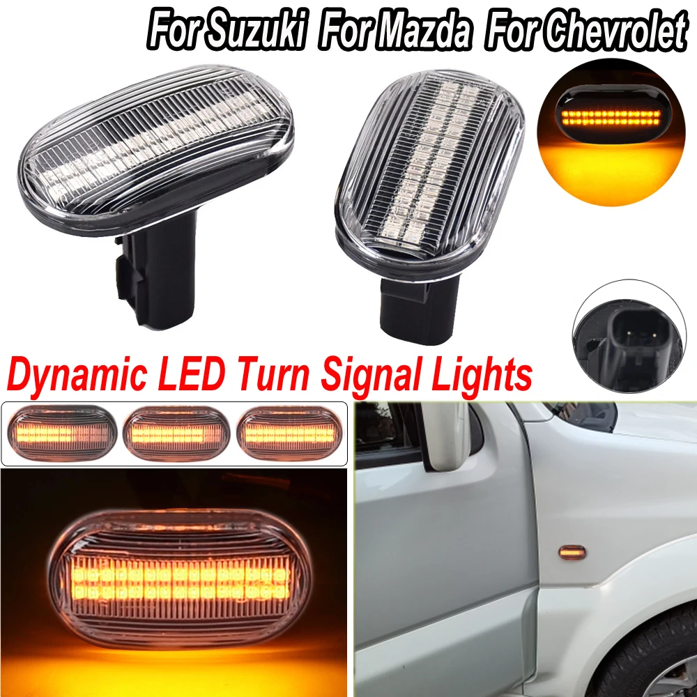 Upgrade Appearance Dynamic LED Side Marker Turn Signal Indicator Repeater Light For SUZUKI JIMNY JB64W JB74 JB23 JB64 1999-2019