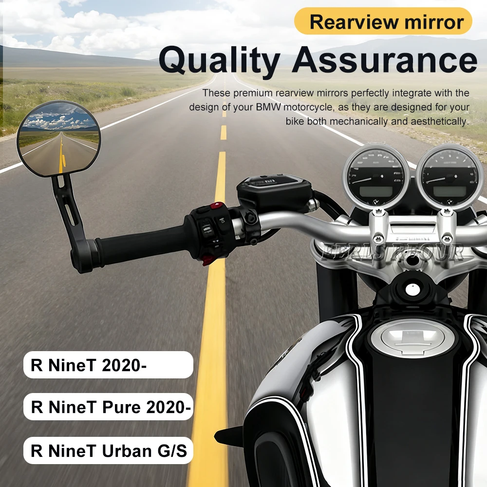 جديد مرآة الرؤية الخلفية الألومنيوم بار نهاية الجانب المقود مرايا الرؤية الخلفية لسيارات BMW RNINET تشويش إذاعي Rninet النقي R تسعة T الحضرية G/S