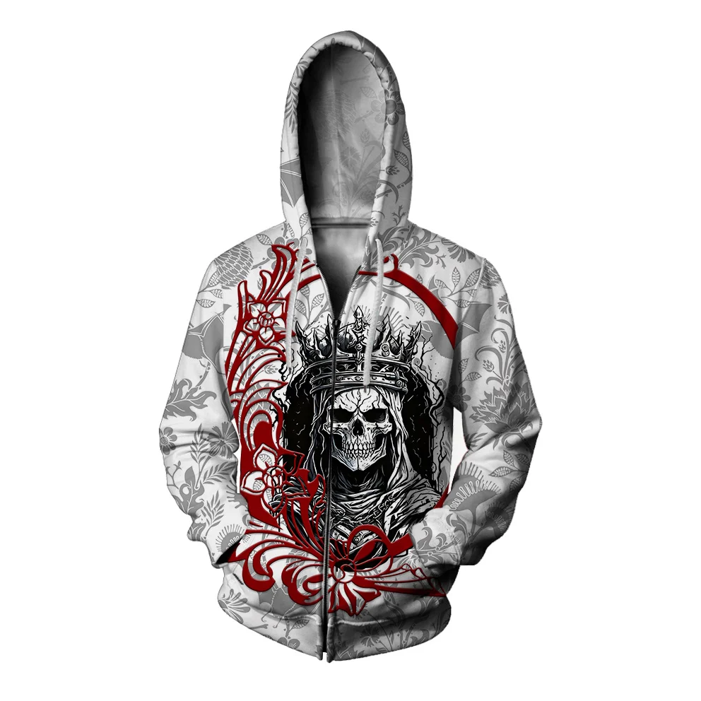 

Fashionable Animal Print New in Hoodies & Sweatshirts Casual and Versatile Sweatshirts for Men Personalized Skull Print Hoodie