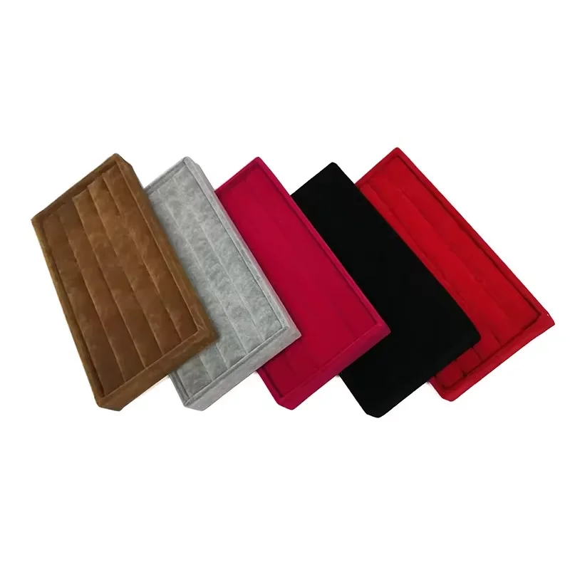 

High Quality Velvet Jewelry Tray Ring Storage Tray Earrings Display Tray Jewelry Storage Tray Multicolor 22*11 cm