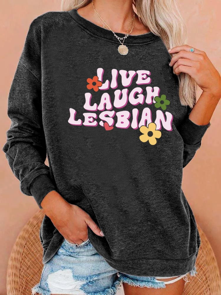 

Letters print washed sweatshirt, crew neck casual washed sweatshirt for winter & fall, women's clothing