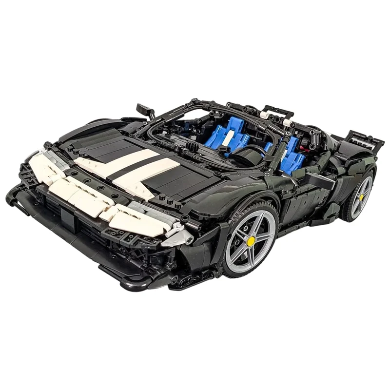 849 Race Car MOC Building Blocks High Performance Supercar Design Model DIY Assembly Brick Set Desktop Collectible Display