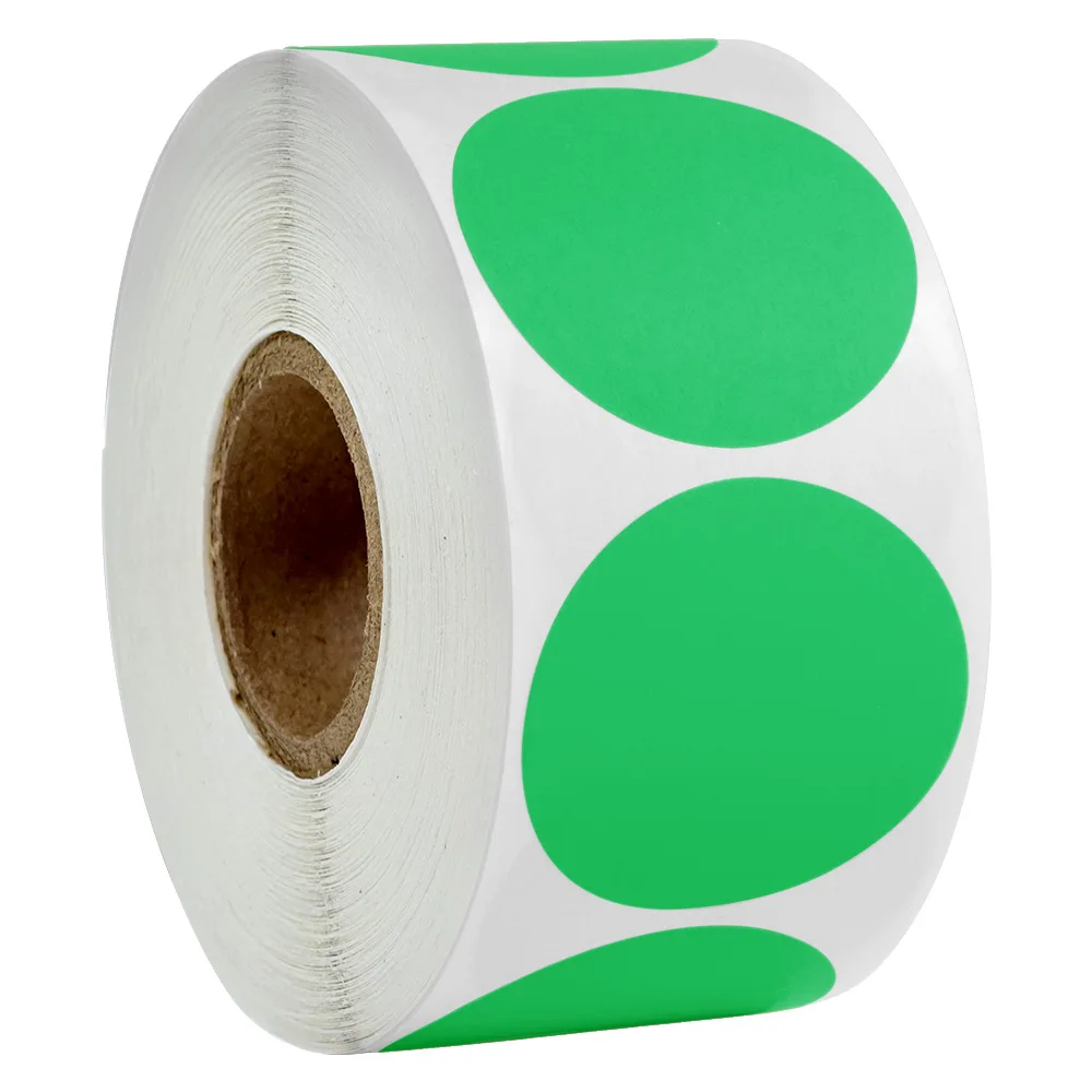 25mm 250-500 stücke Bunte Beschreibbare Runde Selbst-klebe Aufkleber Handschrift Kategorie Etiketten Dekoration Verpackung Liefert Großhandel – Detail 14