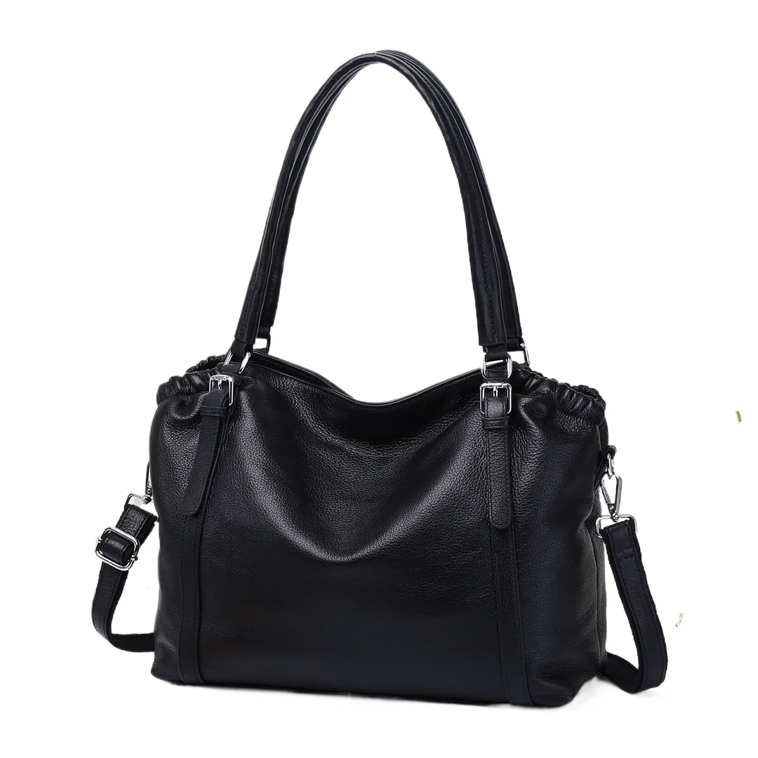

Genuine Grade Cow Leather Women Commuter Causual Tote Bag Luxury Designer Brand Shoulder Crossbody Bags Ladies Large Handbag New