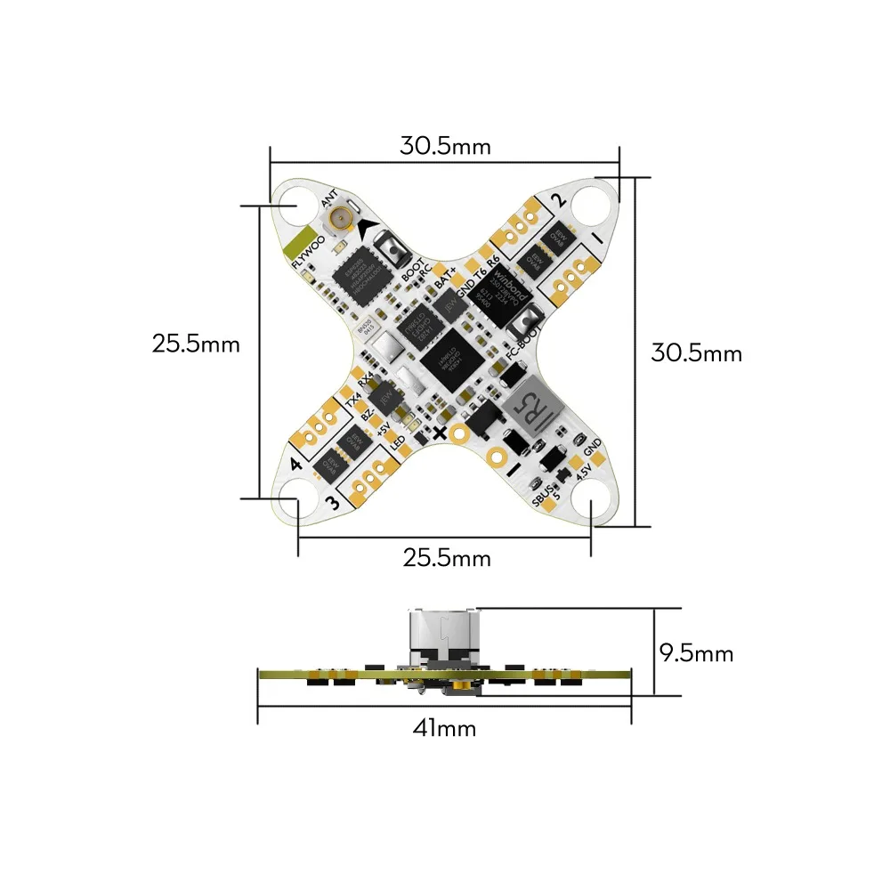 Flywoo GOKU F405 HD 1S 5A AIO FC - 2.6g, Ideal for Micro HD FPV Drones