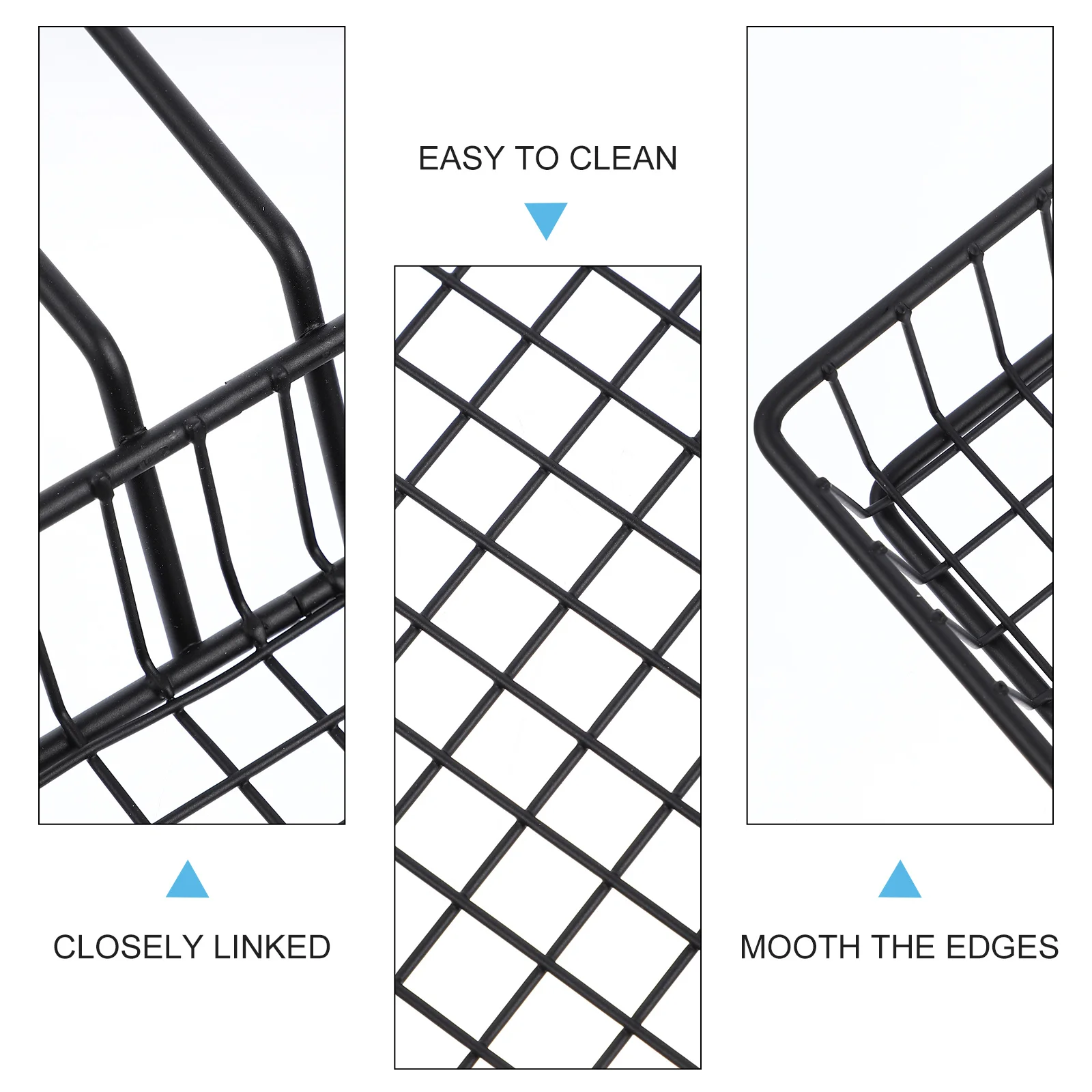 

French Fries Basket Premium Iron Fried Food Serving Basket Ergonomic Handle Holes for Kitchen Gadget Appetizer