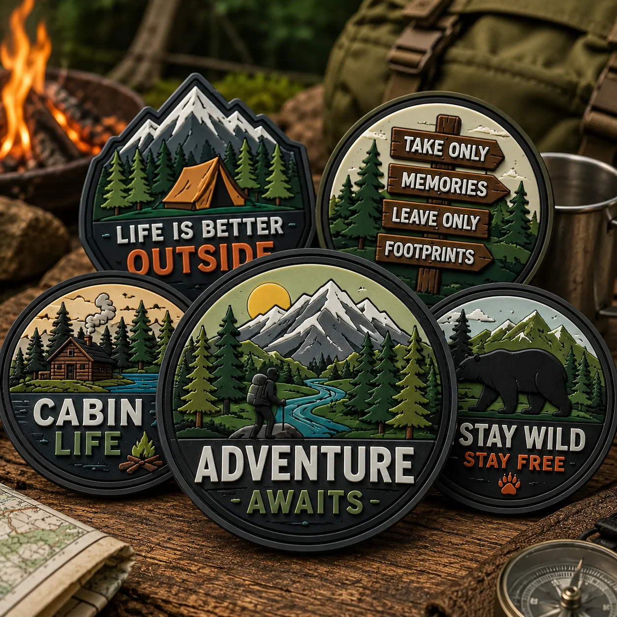 Custom 3D PVC Patches Personalized Rubber Patch Iron On Jackets Hats Customized Military Silicone PVC Patches For Hook And Loop