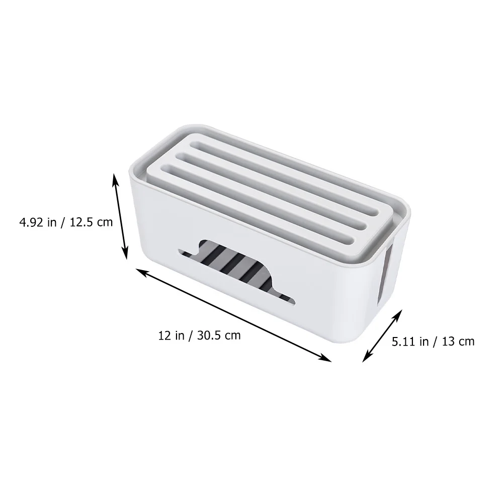 1 قطعة كابل التصحيح مجلس صندوق تخزين قسط ABS المواد منظم سطح المكتب افتتاح كبير تبديد الحرارة على الوجهين الطاقة