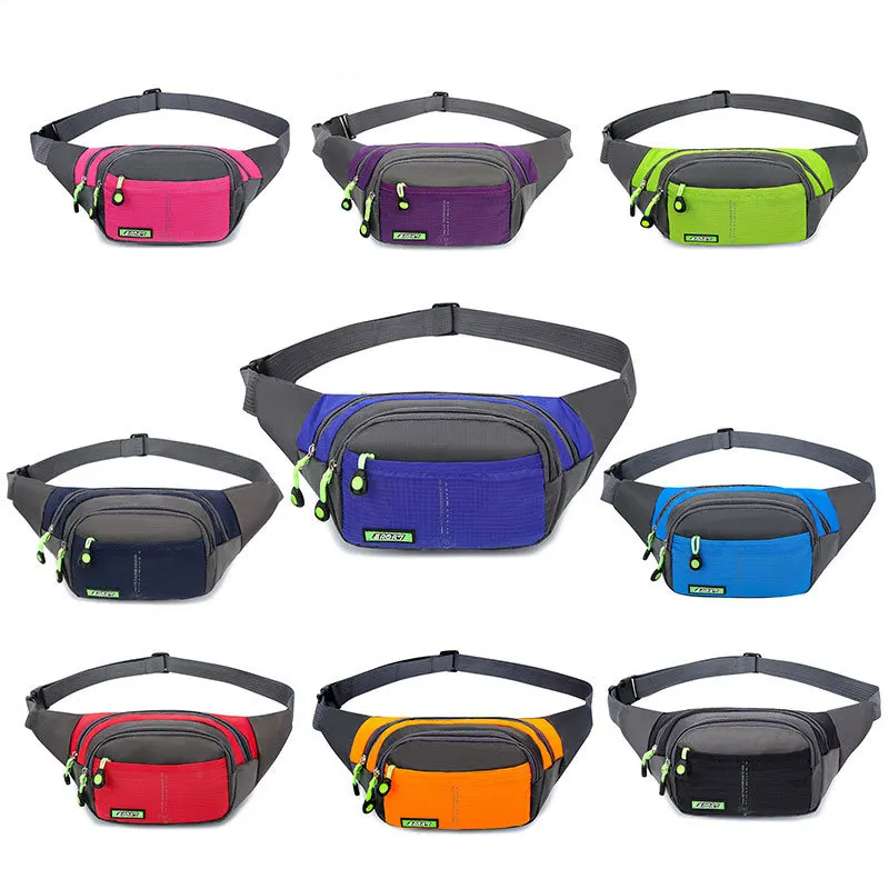 

Sports waist bag waterproof lightweight multifunctional outdoor travel chest bag multi-layer color large capacity crossbody bag