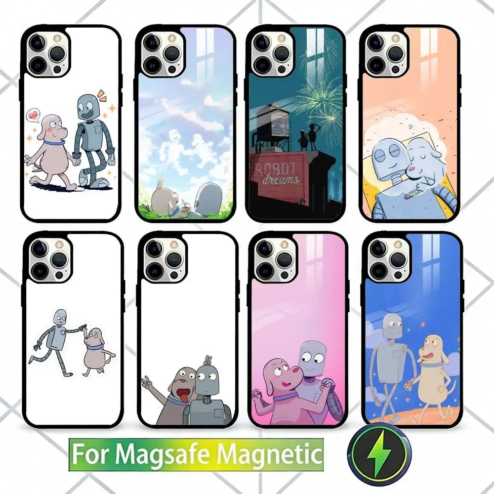 

R-Robot D-Dreams Phone Case For iPhone17,16,15,14,13 Plus,Pro Max Magnetic For Magsafe Wireless Charging