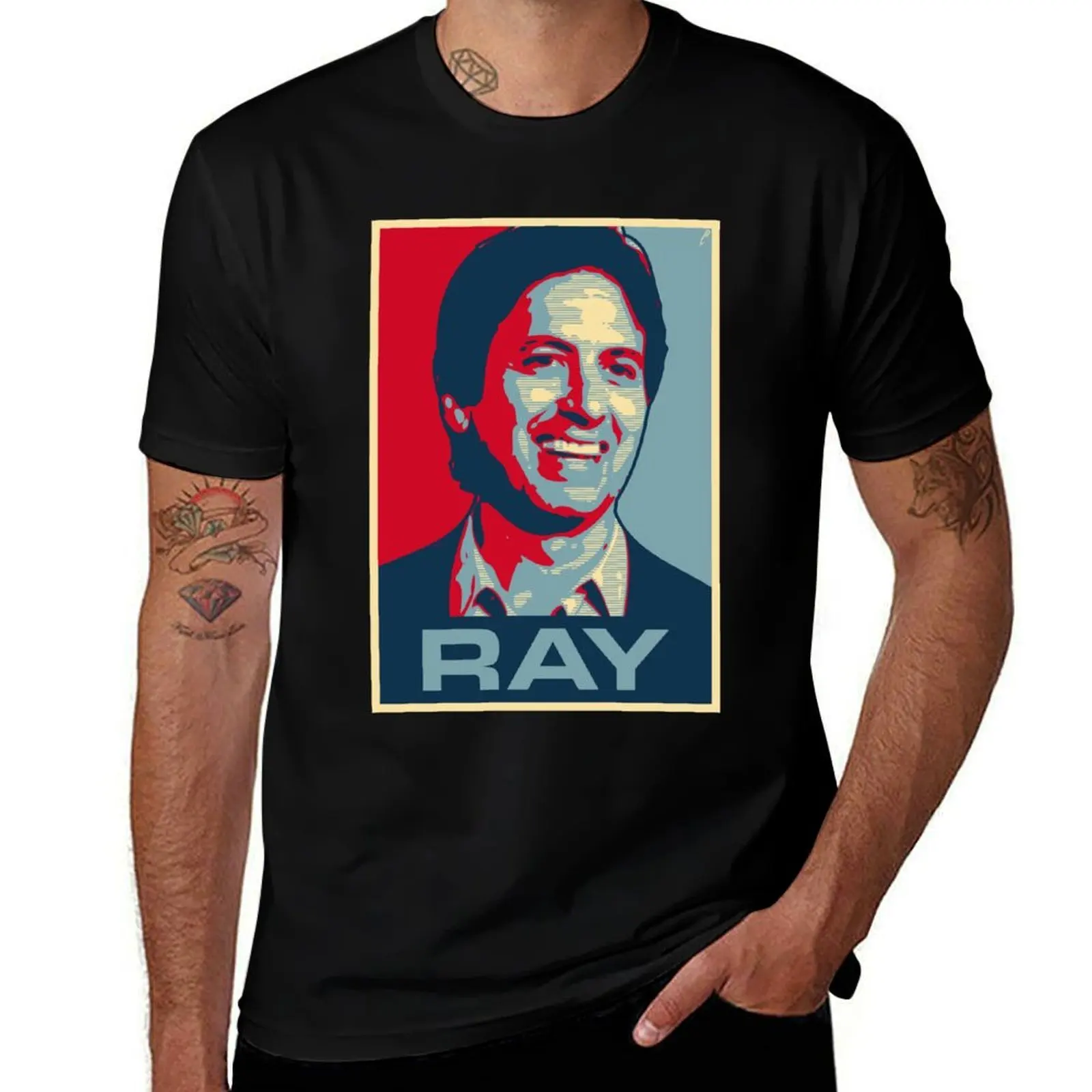 Ray T-Shirt Simple Line Art Print Tee T-Shirt