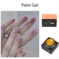 Clavier Metallic Paining Gel Nail Polish Sparkling Glitter Nail Art Gel Varnish Mirror UV Gel Polish Manicure 5ml