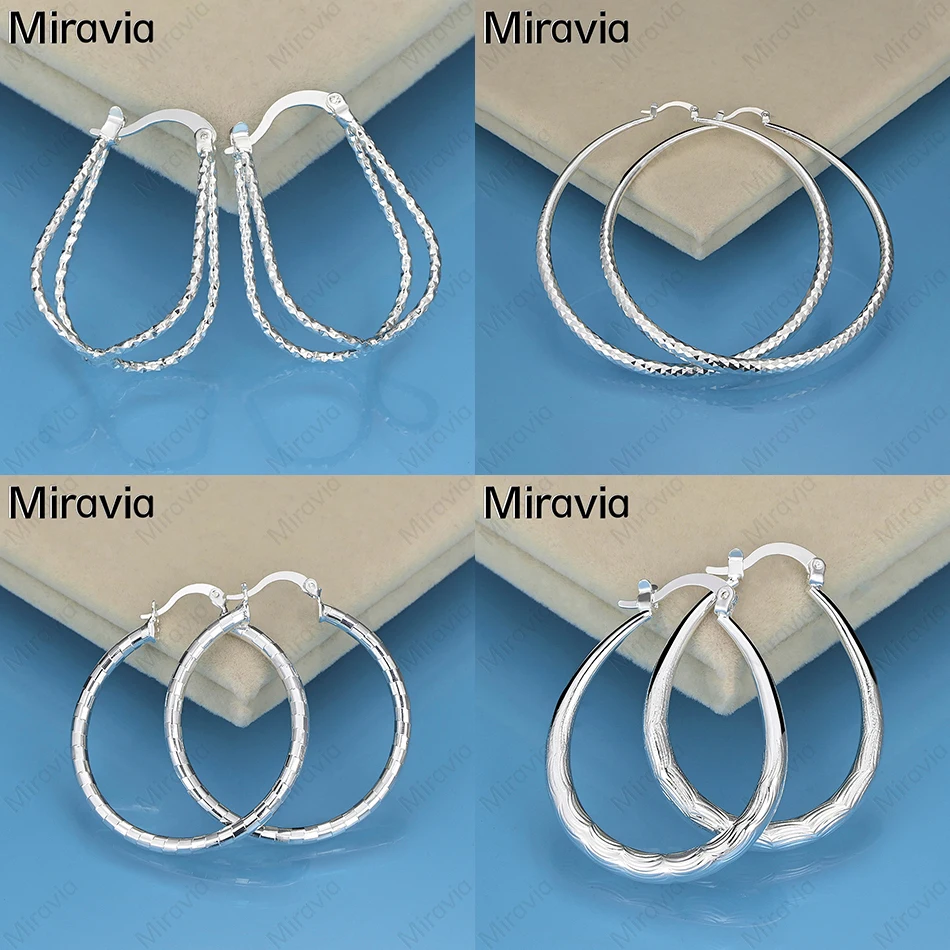 

Miravia 925 Sterling Silver Diamond Slice Earrings Feminine Unique Anniversary Gift Jewelry