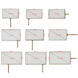 Bilashmart Universal 6.2/7/8/9 inch 4Pin Resistance Digitizer Touch Screen Panel Glass Car DVD GPS Navigation Center Console Multimedia