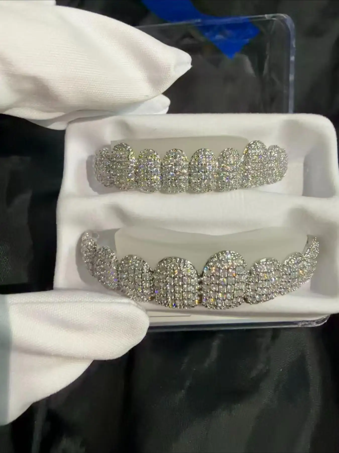 Hip-hop Braces with 10 Teeth, Micro Inlaid Full Diamonds Braces for Halloween Accessories,classical Glory Hip-hop Accessories
