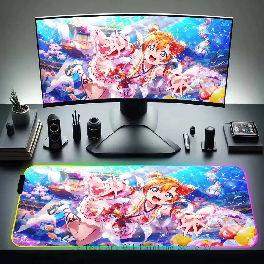 Kosaka Honoka Anime Lovelive Mousepad Non-slip Suitable For Office Computers Laptops E-sports Game Desk Mats XXL Keyboard
