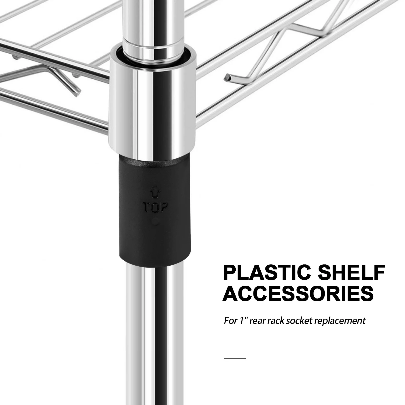 A23E-74-Packs Wire Shelf Clips Wire Shelving Shelf Lock Clips For 1 Inch Post- Shelving Sleeves Replacements