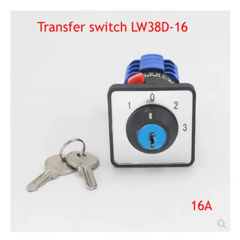 1PC LW38D-16 4E3410/3CY Multi-stage With Lock Key Universal Switch 16A