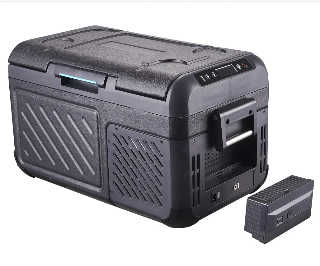 Solar-Auto-Minikühlschrank, 220 V, 12 V, tragbarer Kompressor, Auto-Kühlschrank mit Gefrierfach