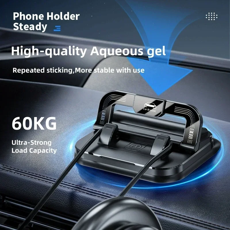 2in1 Dashboard Car Phone Holder 360 Rotation Navigation Phone Bracket Non-slip Silicone Mount Parking Phone Number Plate - view 6