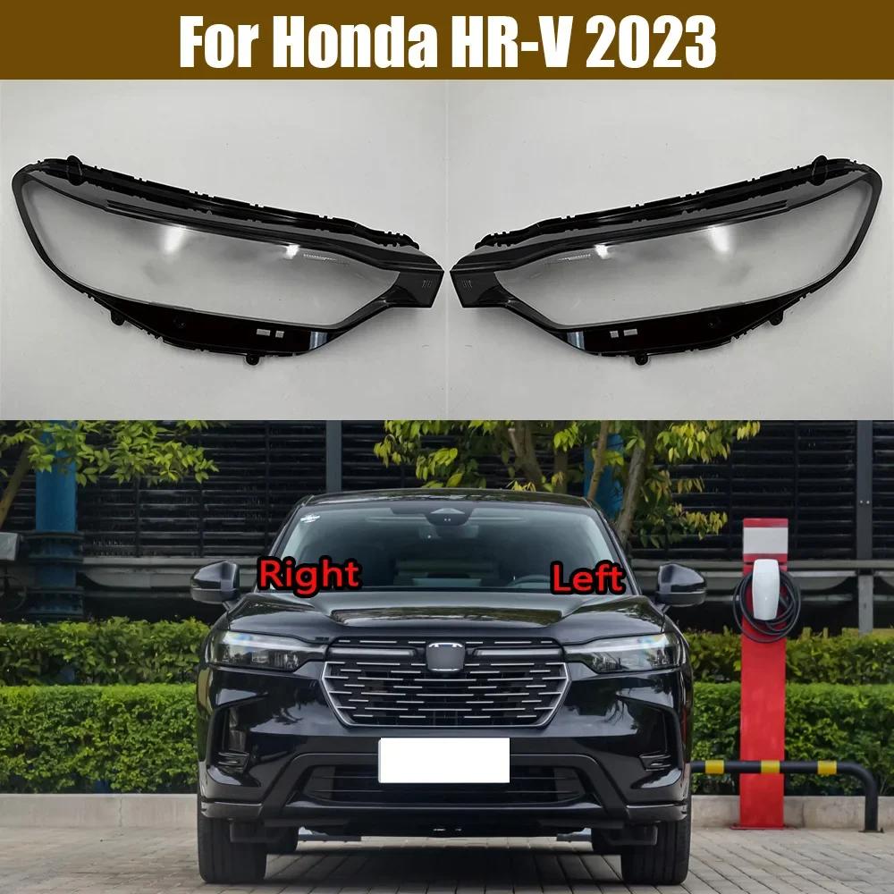 

For Honda HR-V 2023 Car Front Headlight Lens Cover Auto Shell Headlamp Lampshade glass Lampcover Head lamp light cover